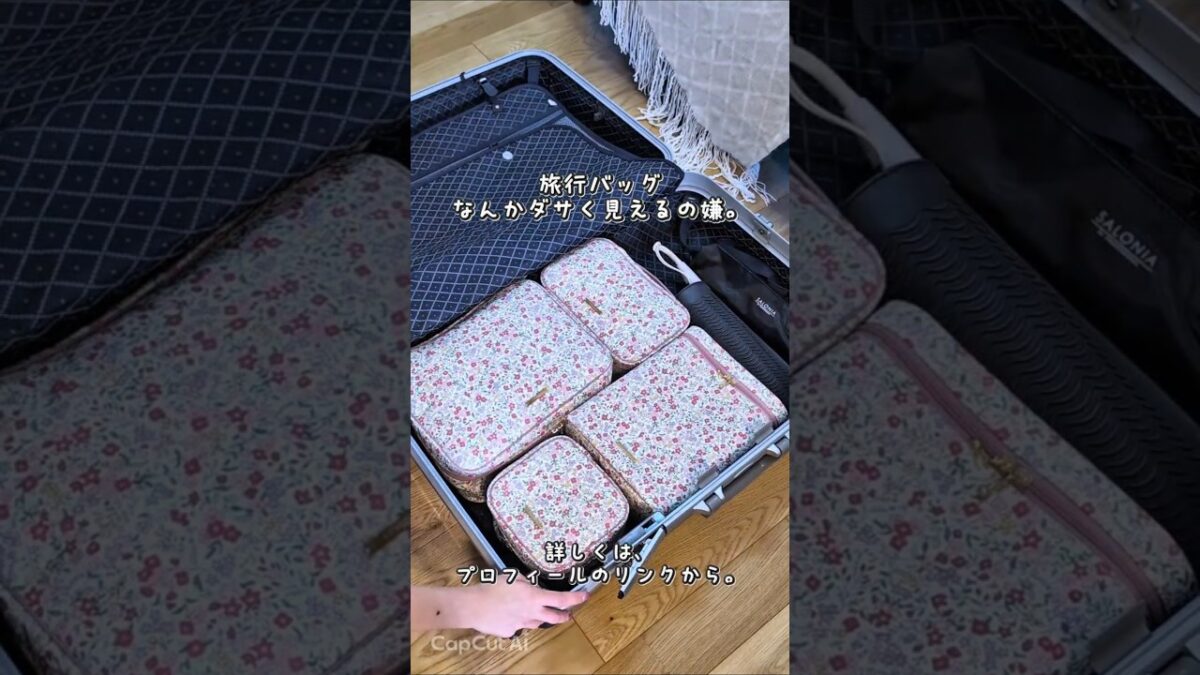 旅行バッグ、これでダサく見えてるかも #トラベルポーチ #パッキング #旅行準備 #バニティポーチ