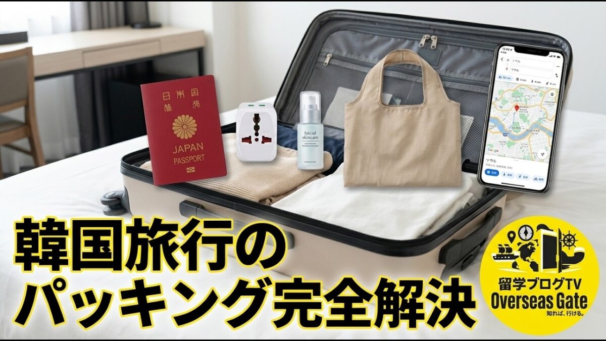 韓国旅行のパッキング：完全解決