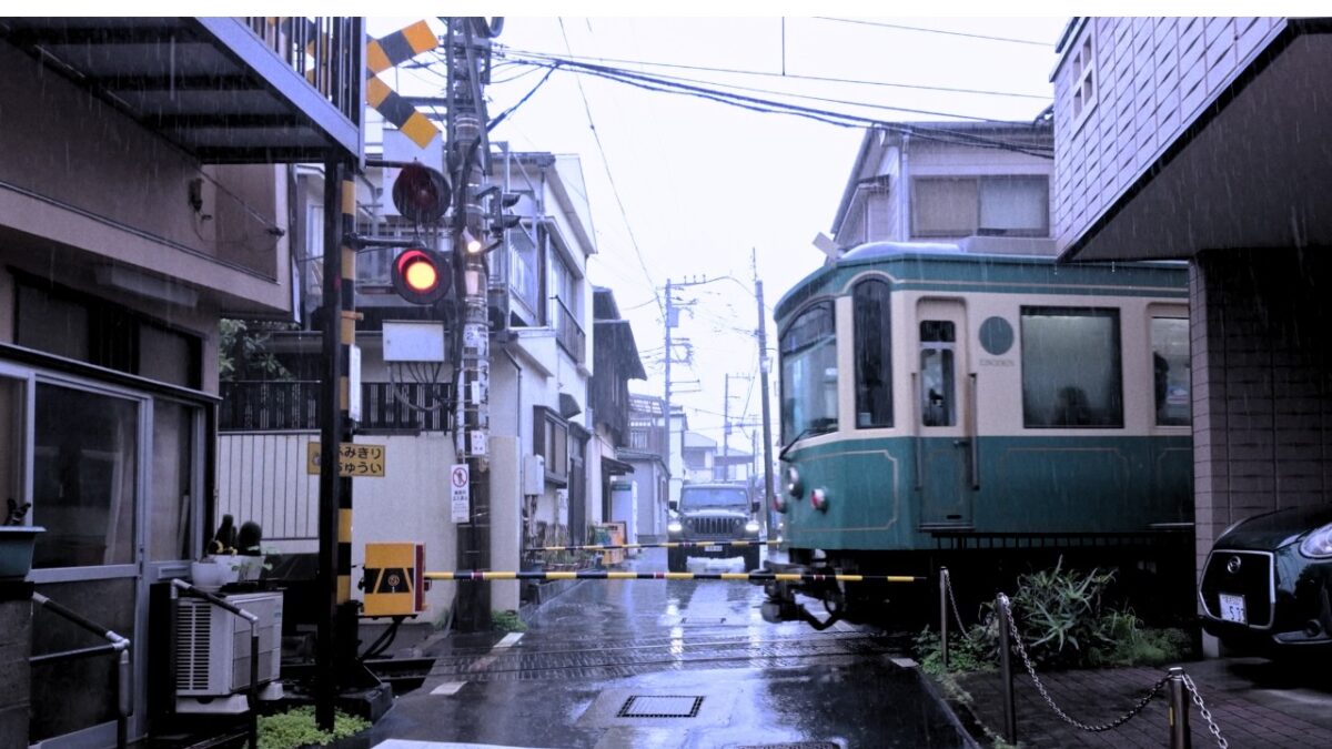 雨の鎌倉・江ノ電沿線散歩 1時間20分 【作業用・勉強用】 ☔️ (Umbrella Rain Binaural Sounds For Sleep and Study) [4K ASMR]