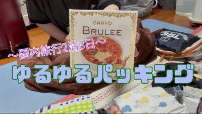 【パッキング】2泊3日国内旅行のお喋りパッキング