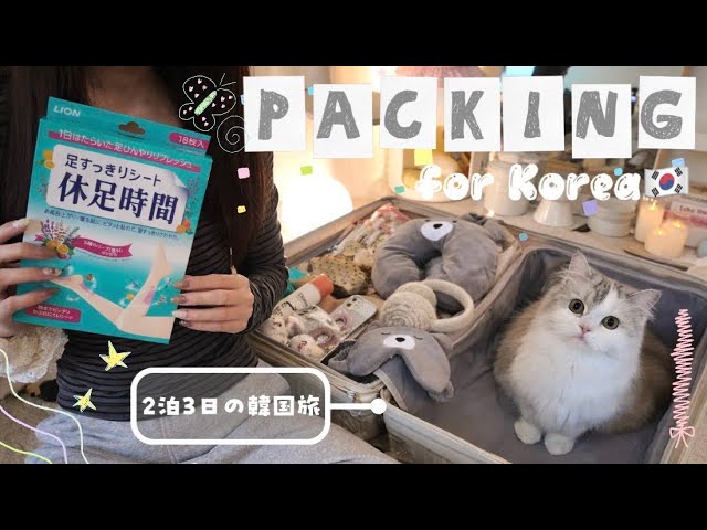 【パッキング】2泊3日🇰🇷韓国旅行の持ち物紹介🧳🤍