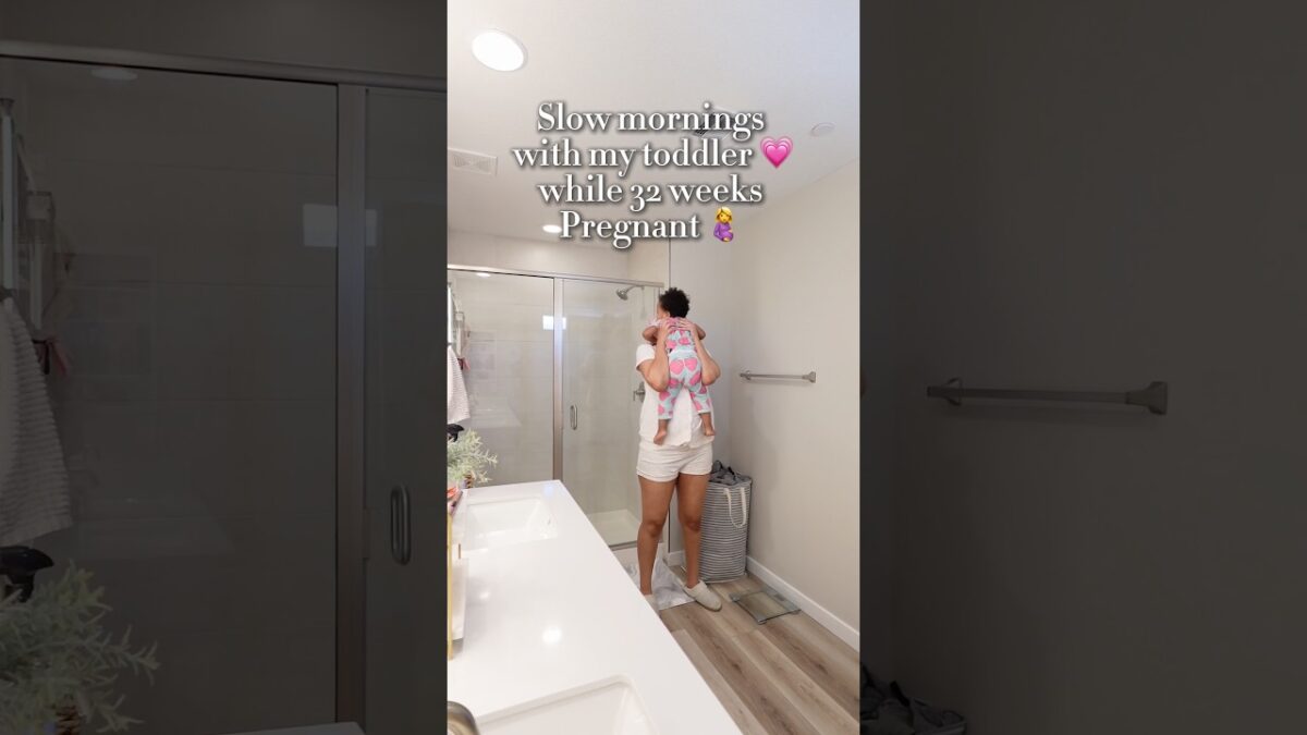 32 Weeks Pregnant Morning Routine with My Toddler 💗 | Realistic Mom Life