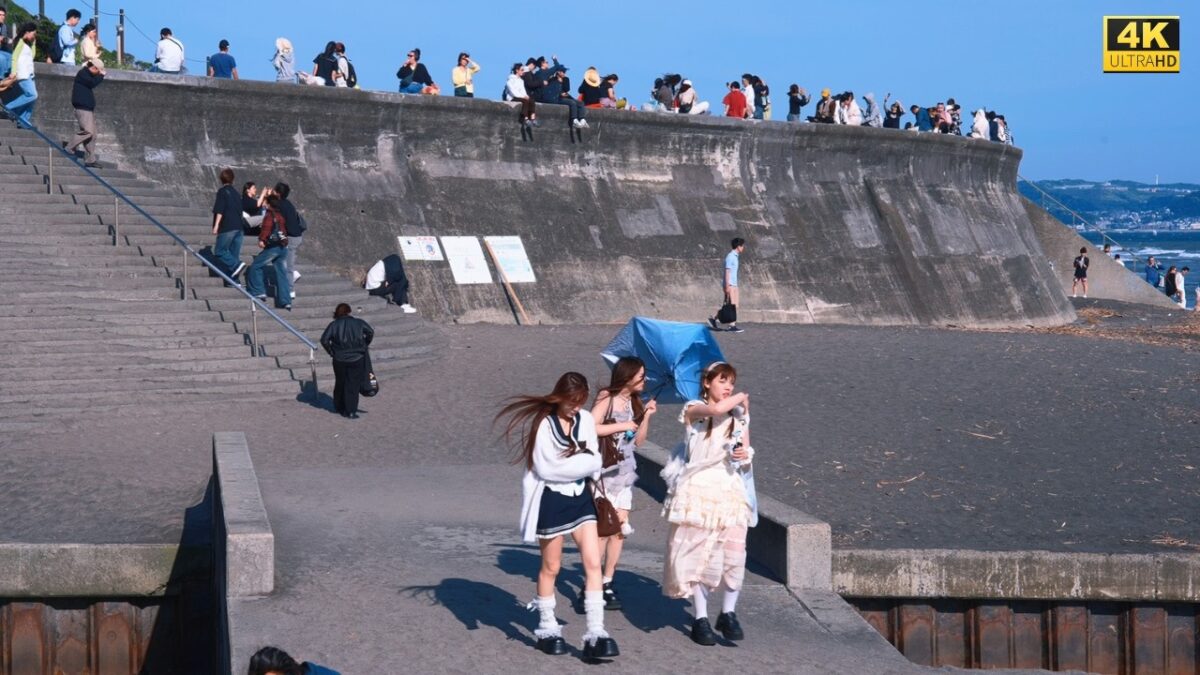 4K HDR Anime-Like Walk in Kamakura Japan 🌊 Beautiful Coastal Streets & Relaxing Seaside Ambience
