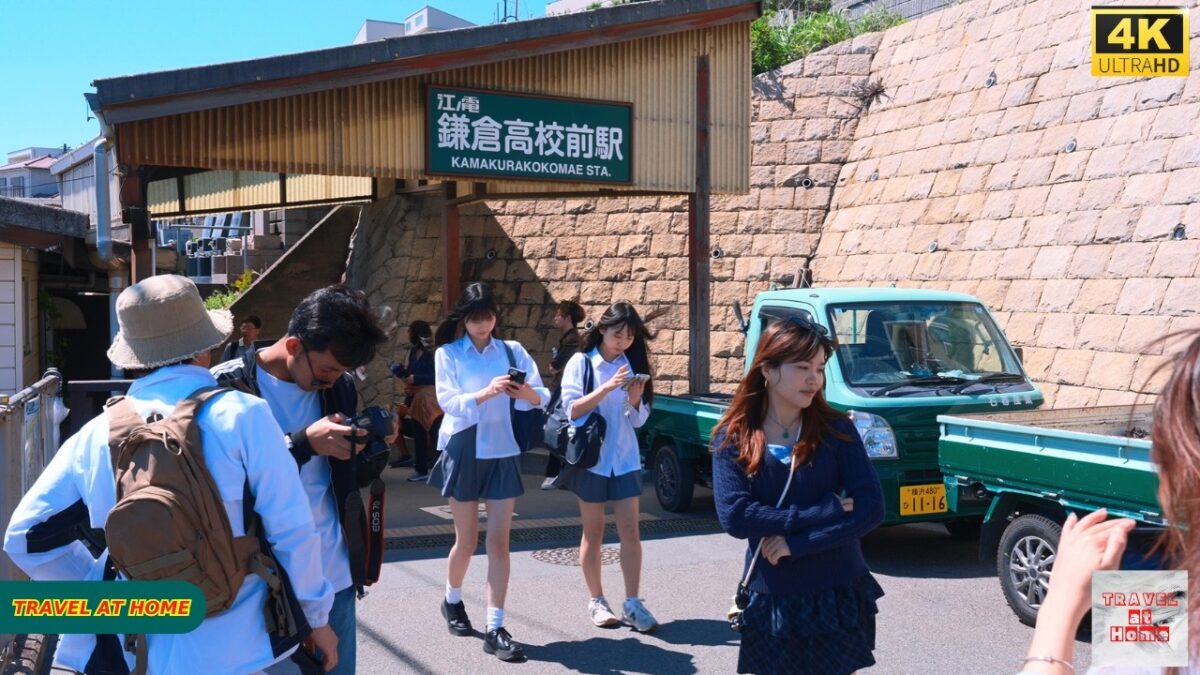 【4K HDR】Real Anime Location in Japan 🇯🇵 | Kamakura High School Crossing by the Ocean (Golden Week)