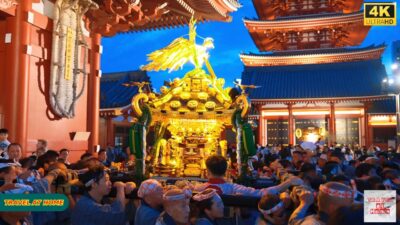 【4K HDR】Tokyo Festival Nights 🇯🇵 | Blue Hour Walk Through Sanja Matsuri in Asakusa