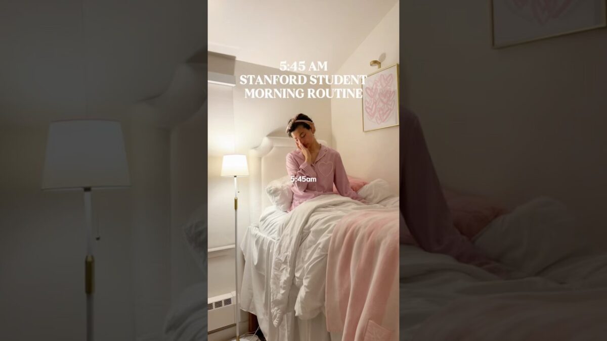 5:45AM Stanford Student Morning Routine 💫 #college #vlog #productivity #studytips #studywithme