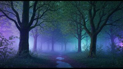 【作業用BGM】幻想的な春の夜のシンセウェーブ森林浴 | Dreamy & Futuristic Focus Music
