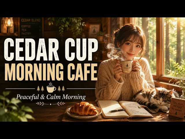 【森の朝カフェBGM】Cedar Cup Morning ☕ 木の香りに包まれる癒しの音楽｜作業用・勉強用・読書用