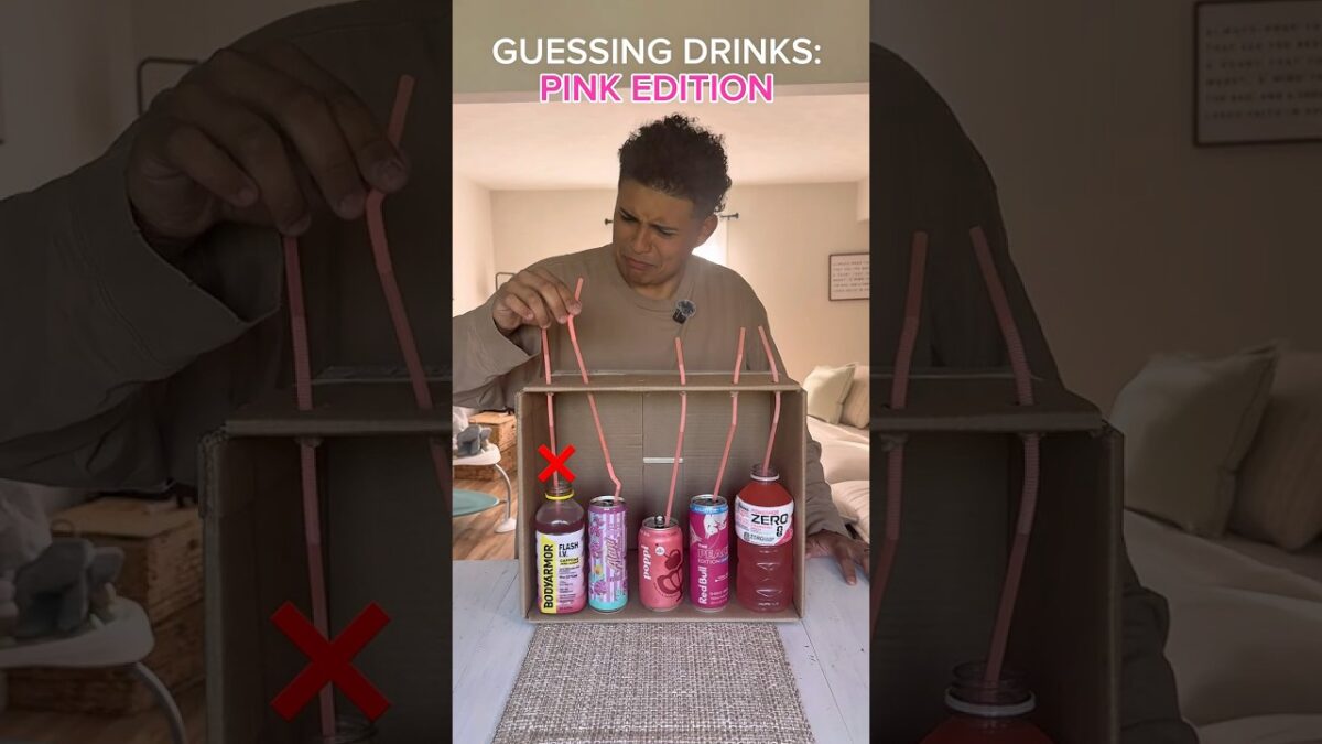 Can I guess 5 PINK drinks WITHOUT knowing what’s in the box??? #tastetest