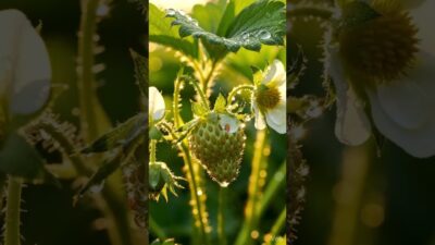 From Tiny Seed to Juicy Strawberry 🍓✨ #strawberry  #nature  #asmr  #shorts #asmrsounds