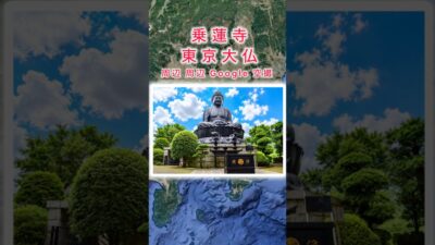 #乗蓮寺・東京大仏 周辺 Google 空撮1分 ＆ AIの解説
