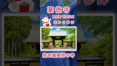 #豪徳寺（東京）招き猫発祥の寺を空から参拝・Google 空撮1分＆AIの説明