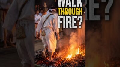 Have you ever walked through fire before? 🔥🇯🇵#Japan #Culture #Shorts