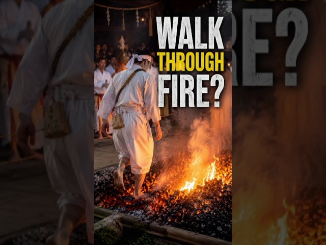 Have you ever walked through fire before? 🔥🇯🇵#Japan #Culture #Shorts