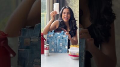 Let’s see what’s in my lunch bag, waterproof, stainproof,spacious #trending #waterproof #lunchbag