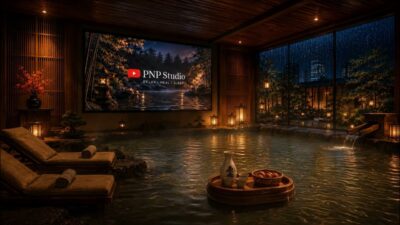 The Rain Stays Outside | Private Onsen Ryokan Rain Ambience for Sleep · 3 Hours 4K ASMR