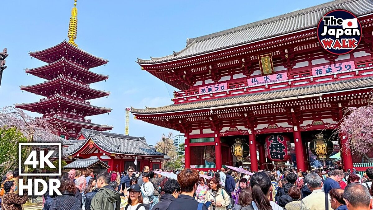 Tokyo Walk – Lively Asakusa Streets & Senso-ji Temple | Japan | 4K HDR