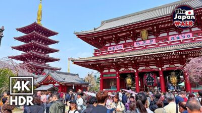 Tokyo Walk – Lively Asakusa Streets & Senso-ji Temple | Japan | 4K HDR