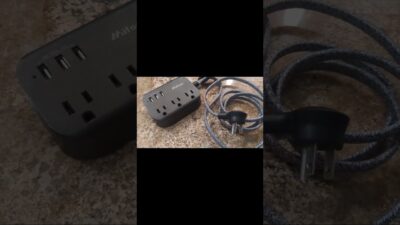 Travel Essentials – Mifaso Power Strip with USB, Compact Flat Plug Extension Cord 5ft with 3 Outlets