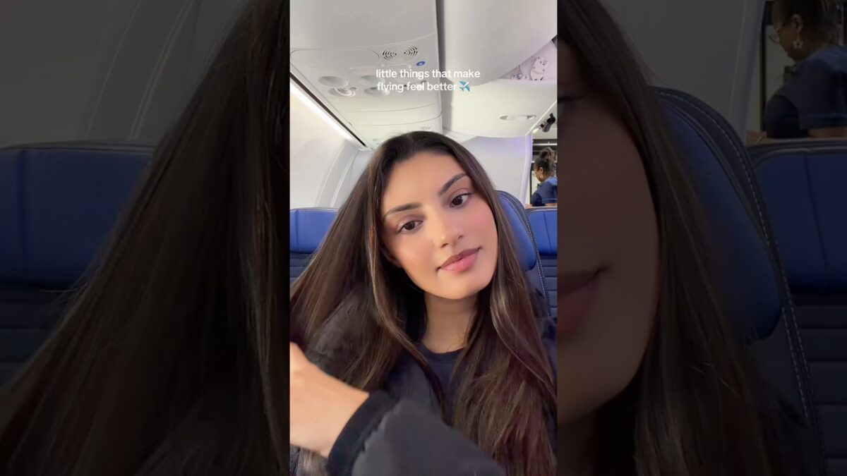 in-flight self-care routine ✈️✨