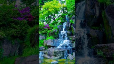 筑後川源流水 人工滝 龍門瀑庭園 #nature #asmr