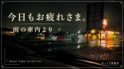 【1時間】雨の車内で過ごす静かな夜 【雨音】