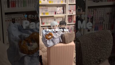 グッズ多めな社会人オタクの遠征バッグの中身｜パッキング｜1泊2日旅行✈️｜what’s in my bag🐶🩵