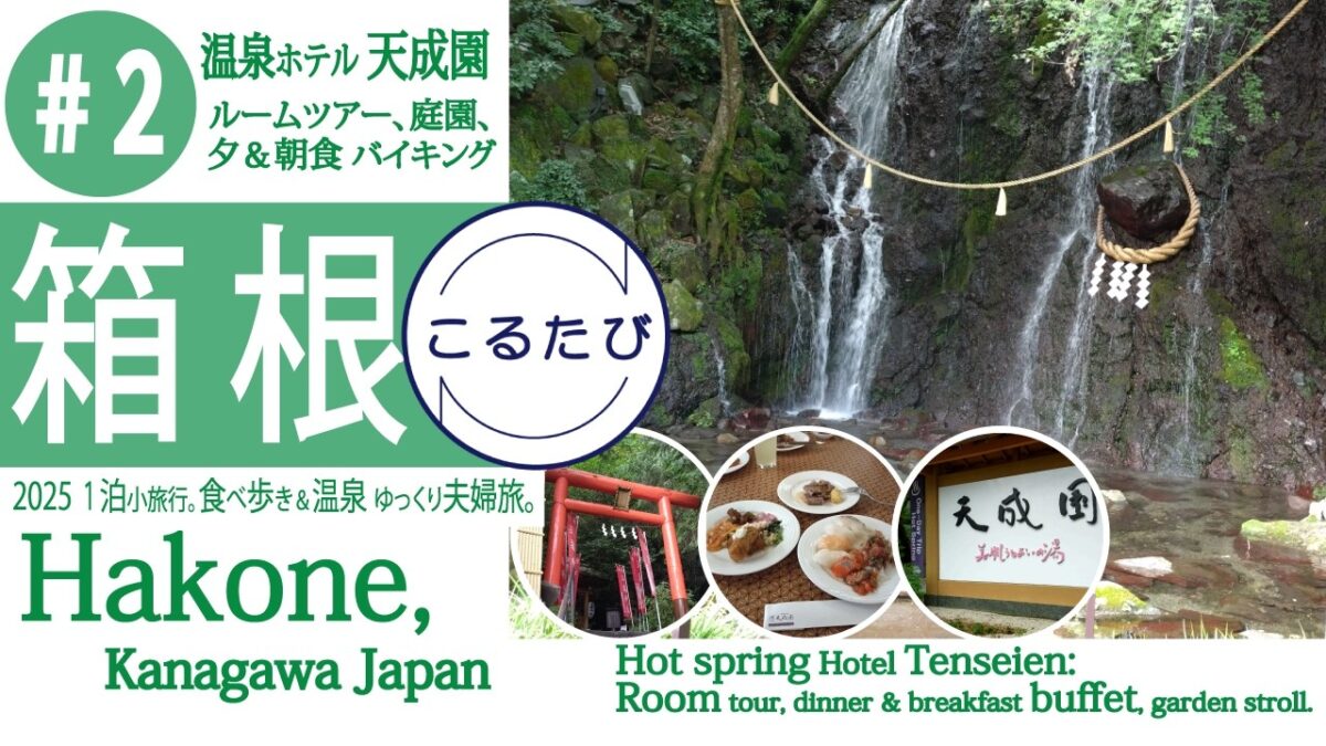 〔こるたび〕#2 温泉ホテル 天成園【箱根 食べ歩き＆温泉の旅★最終話】ルームツアー、ディナー＆モーニングブッフェ、庭園散策。神社・滝・御朱印も。#天成園#温泉#箱根