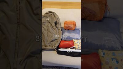 リュックひとつでパッキング🎒2泊３日国内旅行　#shorts #パッキング