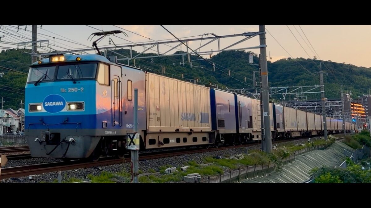【4K 60fps】6/11 京都線 島本周辺 貨物列車 50本まとめ 響くモーター音とスーパーライナー 110km/h通過