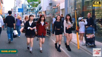 【4K HDR】Cloudy Weekday Afternoon Walk in Harajuku Tokyo 🇯🇵 | Real City Life & Relaxing Urban Vibes