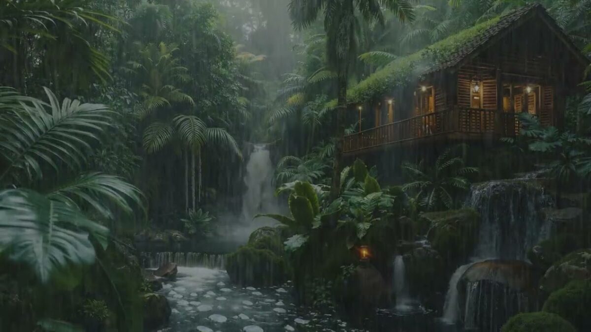 雨の森の隠れ家🌧️ | 森林浴気分の睡眠用BGM