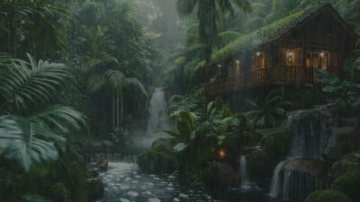 雨の森の隠れ家🌧️ | 森林浴気分の睡眠用BGM