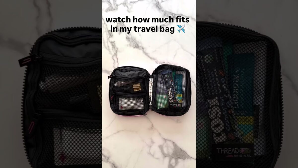 Everything That Fits in My Travel Makeup Bag ✈️ | Carry-On Essentials