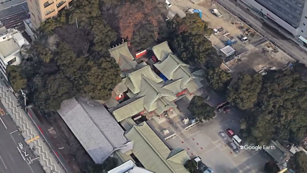 #金神社（読み：こがね じんじや・岐阜県）周辺 Google 空撮1分・4K・BGMなし・YouTubeチャンネル（寺社巡り）に使用 ✈️