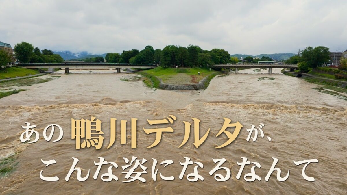 あの鴨川デルタが水没。連日の大雨で激変した鴨川【京都】｜Kyoto’s Kamo River After Heavy Rain | Japan Walk 4K HDR