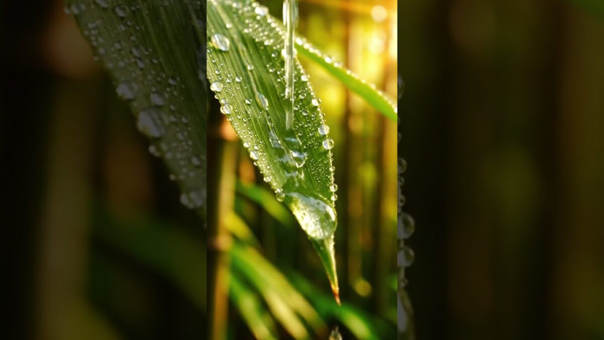 Morning Dew on Bamboo 🌿 | Nature ASMR