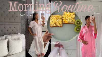 * Realistic * morning routine as a soft girly in her 20s | breakfast + yoga + Grwm.