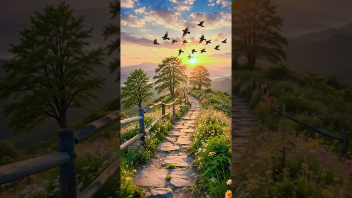 Sunset Dreams in the Mountains ⛰️ #nature #asmr #naturelovers #morning