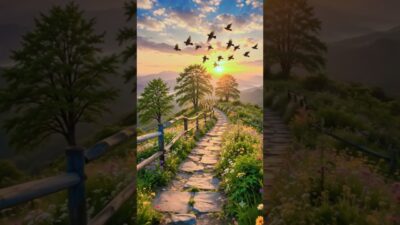 Sunset Dreams in the Mountains ⛰️ #nature #asmr #naturelovers #morning
