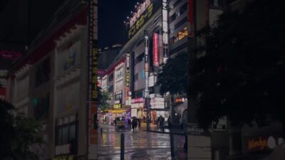 横浜駅 雨の夜散歩☔️ Yokohama Neon Walk #Shorts  #travel  #japantravel #asmr