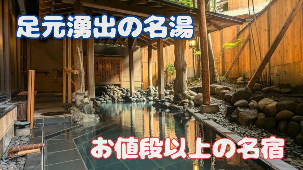 東山温泉「くつろぎ宿 新滝」宿泊記ブログ「足元湧出の名湯！期待以上の高級感！」