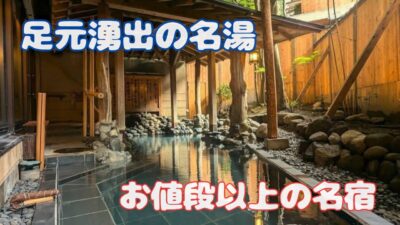 東山温泉「くつろぎ宿 新滝」宿泊記ブログ「足元湧出の名湯！期待以上の高級感！」