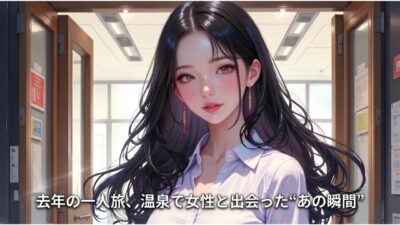 【感動する話】去年の一人旅、温泉で女性と出会った“あの瞬間”