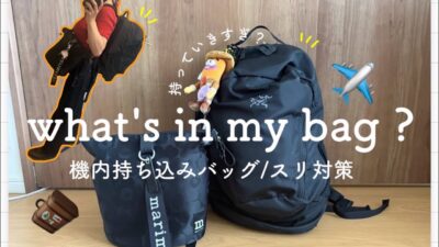【1ヶ月ヨーロッパ周遊】心配性の機内持ち込みバッグパッキング|スリ対策⚠️
