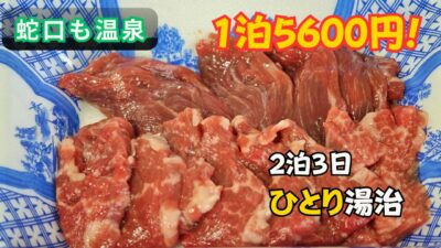 【甲府】1泊5600円！ホテル湯王温泉で2泊3日ひとりプチ湯治｜部屋の蛇口から温泉が出る男一人旅