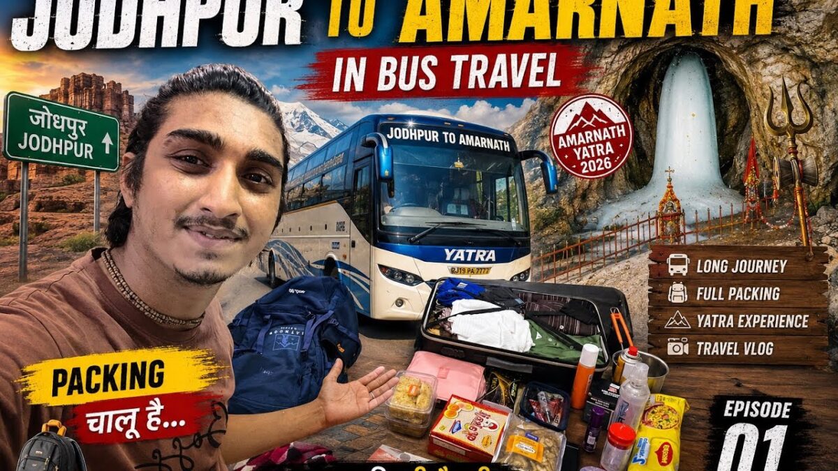 🚍 1800+ KM Journey Begins! | Jodhpur to Amarnath | Packing Day | EP.1 @yashu_vlogs_730  #vlogs #life