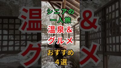 【極上の癒やし】シニア一人旅におすすめの温泉地4選 #シニア一人旅 #温泉旅行 #国内旅行 #シニアライフ #見守りロボット #60歳代 #生活の知恵
