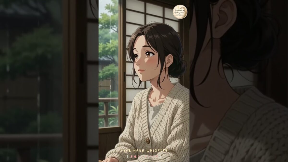 4K A quiet rainy afternoon in the ryokan library 📚🍵🌧️ | Cozy Anime ASMR #Shorts #asmr #calm #rain