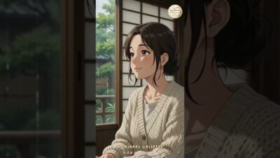 4K A quiet rainy afternoon in the ryokan library 📚🍵🌧️ | Cozy Anime ASMR #Shorts #asmr #calm #rain